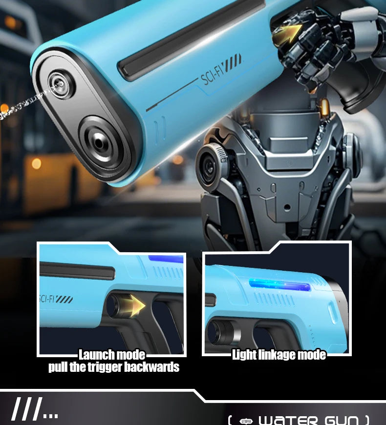 2025 New Automatic Water Absorbing Electric Water Gun Outdoor Beach Swimming Pool Entertainment Adults And Boy Kid Water Gun Toy