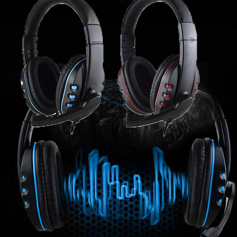 Headphones 3.5mm Wired Gaming Headset Earphones Music For PS4 Play Station 4 Game PC Chat computer With Microphone