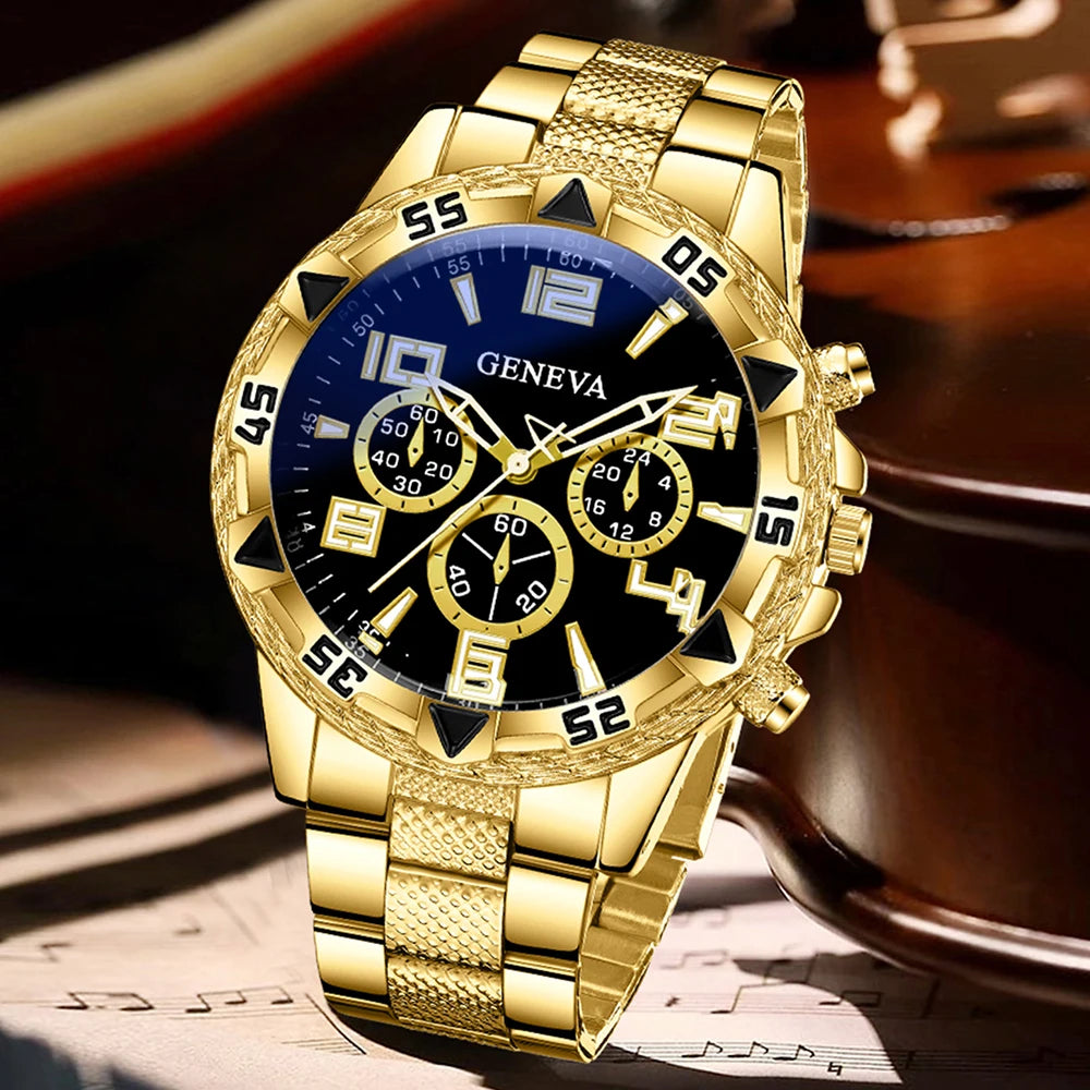 1PCS Luxury Men's Watch Business Trend Fashion Quartz Watch Suitable for Daily Clothing Matching Perfect Gift for Friends or Dad