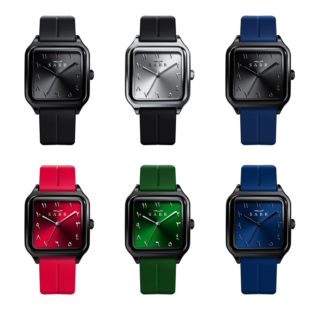 Men's Business Watch Sabr Arabic Numeral Watch Men's Quartz Wristwatch 3Atm Waterproof Silicone Strap Magnetic Clasp Alloy Case