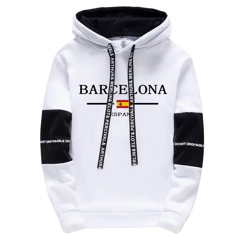 2025 Barcelona Hoodies Sweatpants High Quality Male All Season Daily Casual Sports Hooded Sweatshirts Jogger Pants Men's Clothes