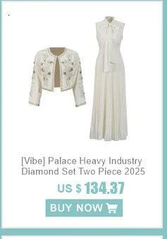 Fashion casual style 2 piece set outfits for women matching sets 2025 new cape shawl style lace up top+pleated skirt maxi dress