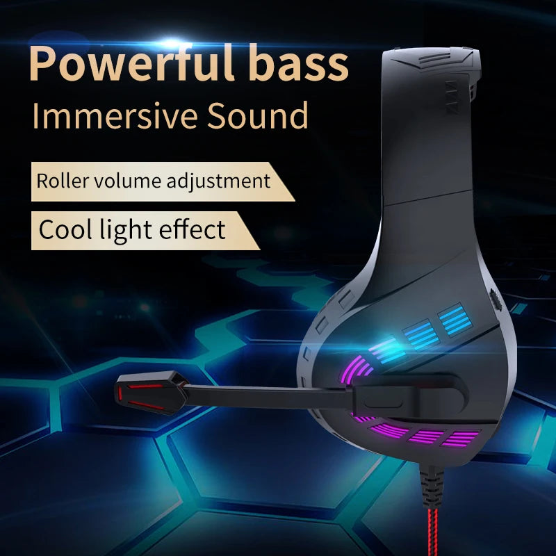 Headphones 3.5mm Wired Gaming Headset Earphones Music For PS4 Play Station 4 Game PC Chat computer With Microphone