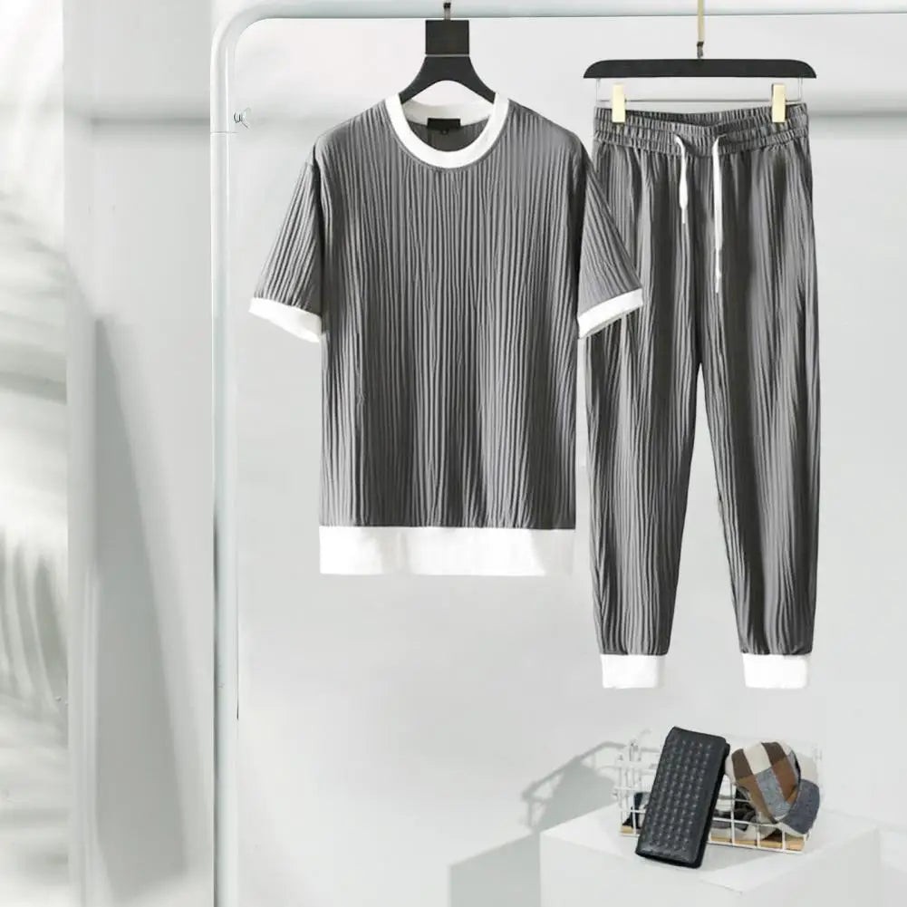 1 Set Stylish Men Outfit Thin Beach Outfit Pocket Washable Pleats Male Outfit  Stretchy