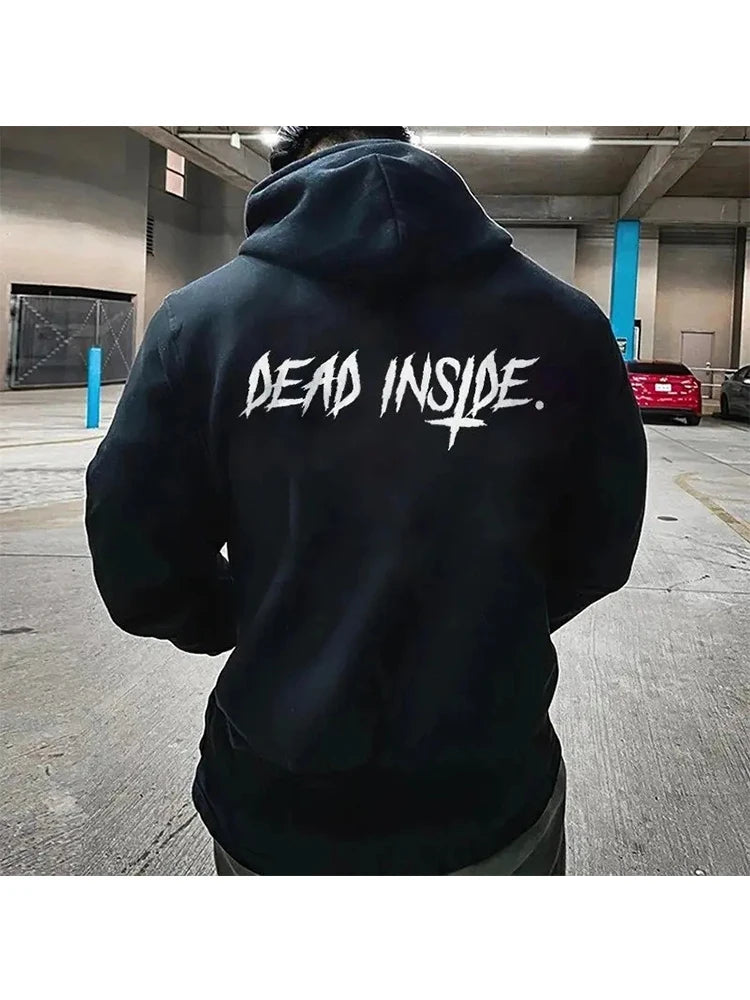 dead inside Hoodie Inverted cross Women Hoody Sweatshirts Pullovers unisex quote pure cotton Streetwear jumper casual hoodies