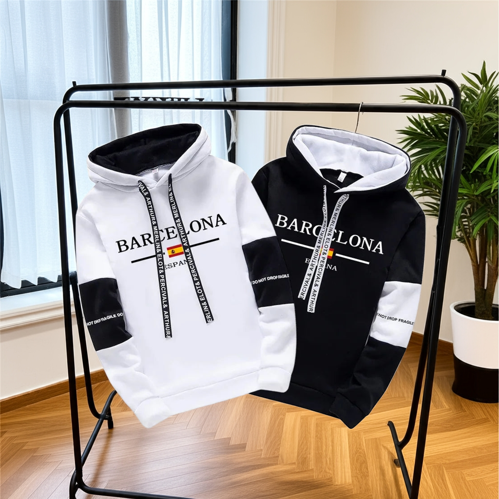 2025 Barcelona Hoodies Sweatpants High Quality Male All Season Daily Casual Sports Hooded Sweatshirts Jogger Pants Men's Clothes