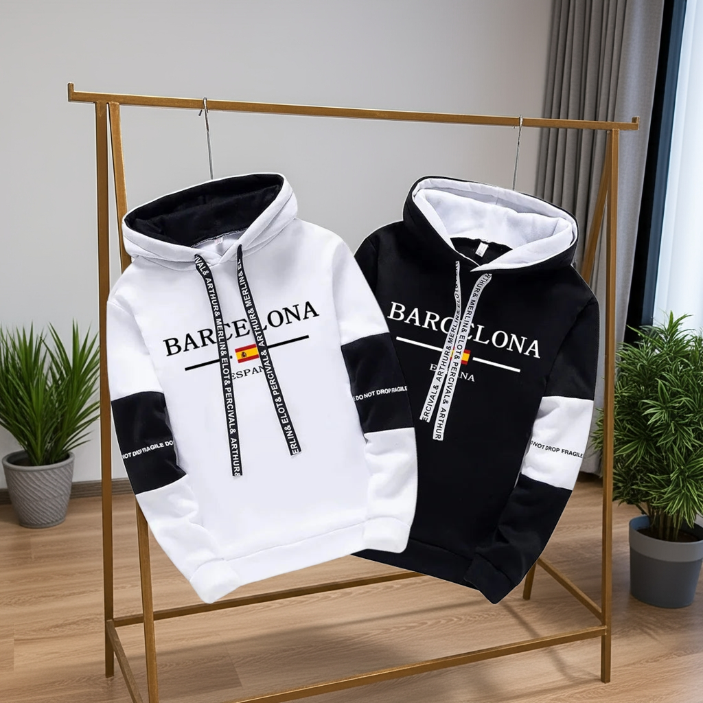 2025 Barcelona Hoodies Sweatpants High Quality Male All Season Daily Casual Sports Hooded Sweatshirts Jogger Pants Men's Clothes