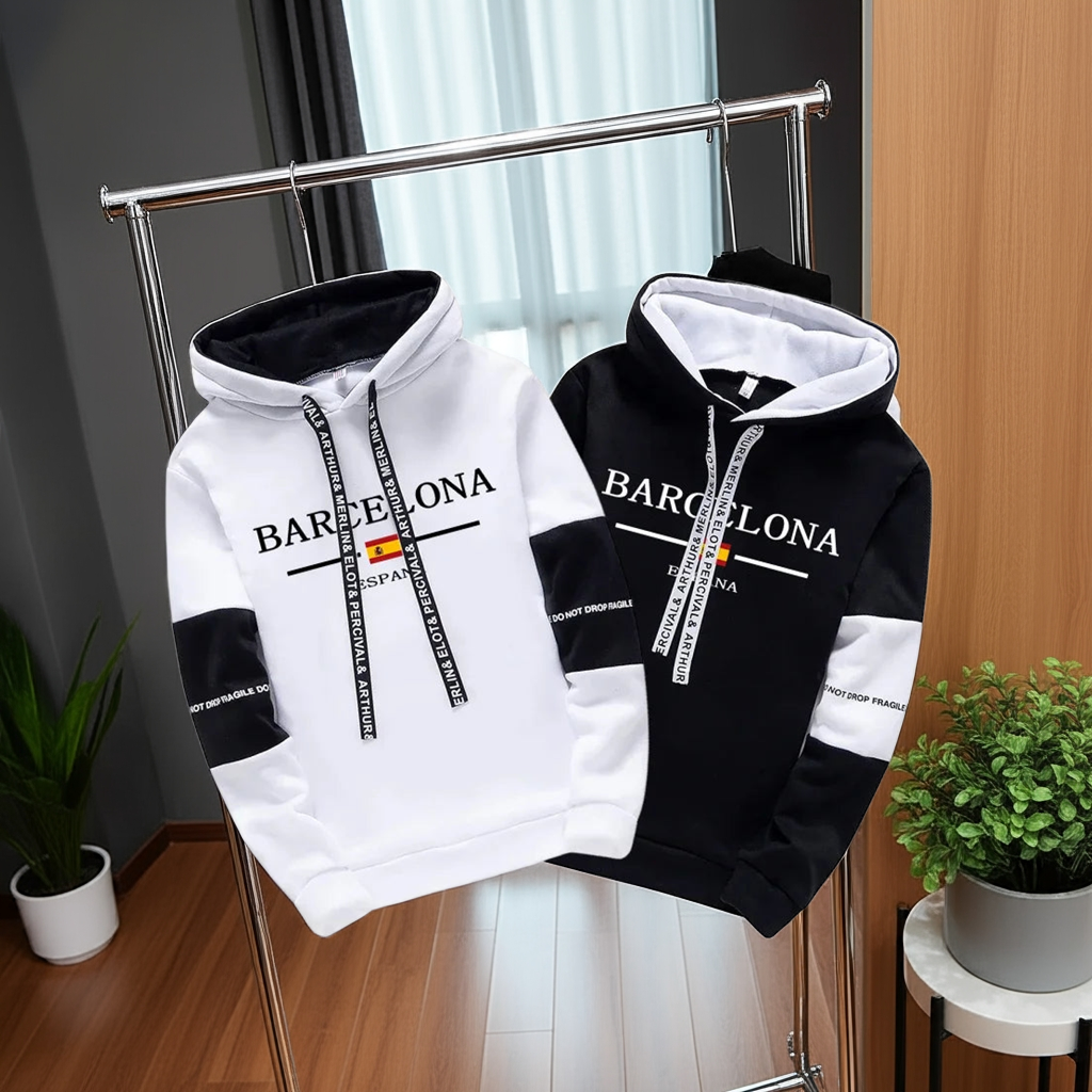 2025 Barcelona Hoodies Sweatpants High Quality Male All Season Daily Casual Sports Hooded Sweatshirts Jogger Pants Men's Clothes
