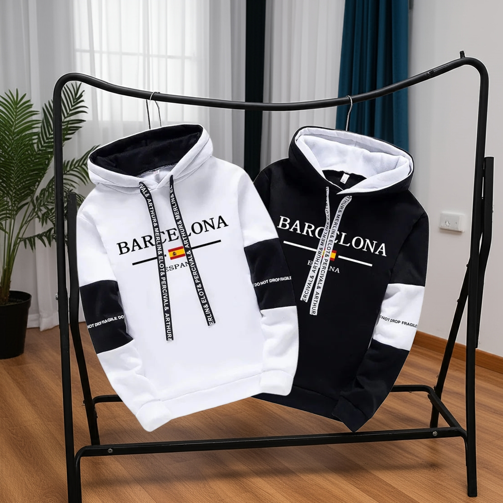 2025 Barcelona Hoodies Sweatpants High Quality Male All Season Daily Casual Sports Hooded Sweatshirts Jogger Pants Men's Clothes